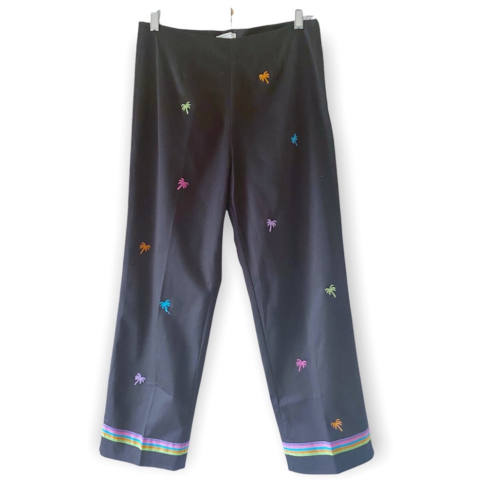 Bamboo Traders Black Crop Ankle Stretch Pants 6